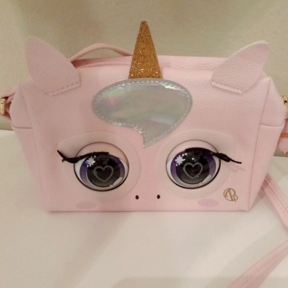 Purse Pet Interactive Pink Unicorn with Adjustable Cross Body Strap - Picture 3 of 5